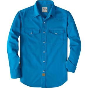 image:imageDubinik Long Sleeve Pearl Snap Shirts for Men Western Cowboy Shirt Casual Work Button Down with Pockets Comfortable FitSky Blue