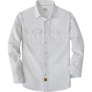 image:imageDubinik Mens Long Sleeve Button Down Shirt Casual Solid Work Shirts Two Pocket for Men AllCotton Regular Fit VintageWhite