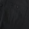 image:imageDubinik Chambray Shirt Men Cotton Mens Button Up Shirts Long Sleeve Casual Work with 2 Pockets Regular FitBlack
