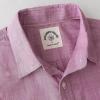 image:imageDubinik Chambray Shirt Men Cotton Mens Button Up Shirts Long Sleeve Casual Work with 2 Pockets Regular FitDark Pink