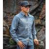 image:imageDubinik Chambray Shirt Men Cotton Mens Button Up Shirts Long Sleeve Casual Work with 2 Pockets Regular FitDenim Blue