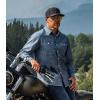 image:imageDubinik Chambray Shirt Men Cotton Mens Button Up Shirts Long Sleeve Casual Work with 2 Pockets Regular FitDenim Blue
