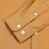 image:imageDubinik Chambray Shirt Men Cotton Mens Button Up Shirts Long Sleeve Casual Work with 2 Pockets Regular FitLeaf Orange
