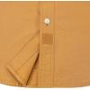 image:imageDubinik Chambray Shirt Men Cotton Mens Button Up Shirts Long Sleeve Casual Work with 2 Pockets Regular FitLeaf Orange
