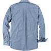 image:imageDubinik Chambray Shirt Men Cotton Mens Button Up Shirts Long Sleeve Casual Work with 2 Pockets Regular FitLight Blue