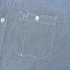 image:imageDubinik Chambray Shirt Men Cotton Mens Button Up Shirts Long Sleeve Casual Work with 2 Pockets Regular FitLight Blue