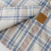 image:imageDubinik Mens Casual Plaid Shirt Long Sleeve Regular Fit Button Down Work Shirts with 2 Pocket Soft Lightweight Everyday WearBeige and Blue