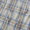 image:imageDubinik Mens Casual Plaid Shirt Long Sleeve Regular Fit Button Down Work Shirts with 2 Pocket Soft Lightweight Everyday WearBeige and Blue