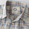 image:imageDubinik Mens Casual Plaid Shirt Long Sleeve Regular Fit Button Down Work Shirts with 2 Pocket Soft Lightweight Everyday WearBeige and Blue
