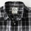 image:imageDubinik Mens Casual Plaid Shirt Long Sleeve Regular Fit Button Down Work Shirts with 2 Pocket Soft Lightweight Everyday WearBlack and Gray