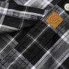 image:imageDubinik Mens Casual Plaid Shirt Long Sleeve Regular Fit Button Down Work Shirts with 2 Pocket Soft Lightweight Everyday WearBlack and Gray