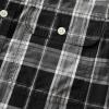 image:imageDubinik Mens Casual Plaid Shirt Long Sleeve Regular Fit Button Down Work Shirts with 2 Pocket Soft Lightweight Everyday WearBlack and Gray