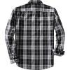 image:imageDubinik Mens Casual Plaid Shirt Long Sleeve Regular Fit Button Down Work Shirts with 2 Pocket Soft Lightweight Everyday WearBlack and Gray