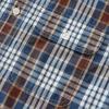 image:imageDubinik Mens Casual Plaid Shirt Long Sleeve Regular Fit Button Down Work Shirts with 2 Pocket Soft Lightweight Everyday WearBlue Brown and White