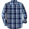 image:imageDubinik Mens Casual Plaid Shirt Long Sleeve Regular Fit Button Down Work Shirts with 2 Pocket Soft Lightweight Everyday WearBlue and White