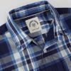 image:imageDubinik Mens Casual Plaid Shirt Long Sleeve Regular Fit Button Down Work Shirts with 2 Pocket Soft Lightweight Everyday WearBlue and White