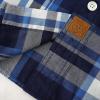 image:imageDubinik Mens Casual Plaid Shirt Long Sleeve Regular Fit Button Down Work Shirts with 2 Pocket Soft Lightweight Everyday WearBlue and White