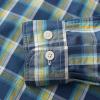image:imageDubinik Mens Casual Plaid Shirt Long Sleeve Regular Fit Button Down Work Shirts with 2 Pocket Soft Lightweight Everyday WearBlue and Yellow