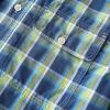 image:imageDubinik Mens Casual Plaid Shirt Long Sleeve Regular Fit Button Down Work Shirts with 2 Pocket Soft Lightweight Everyday WearBlue and Yellow