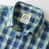 image:imageDubinik Mens Casual Plaid Shirt Long Sleeve Regular Fit Button Down Work Shirts with 2 Pocket Soft Lightweight Everyday WearBlue and Yellow