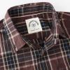 image:imageDubinik Mens Casual Plaid Shirt Long Sleeve Regular Fit Button Down Work Shirts with 2 Pocket Soft Lightweight Everyday WearBrown