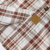image:imageDubinik Mens Casual Plaid Shirt Long Sleeve Regular Fit Button Down Work Shirts with 2 Pocket Soft Lightweight Everyday WearBrown and White