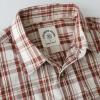 image:imageDubinik Mens Casual Plaid Shirt Long Sleeve Regular Fit Button Down Work Shirts with 2 Pocket Soft Lightweight Everyday WearBrown and White