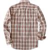 image:imageDubinik Mens Casual Plaid Shirt Long Sleeve Regular Fit Button Down Work Shirts with 2 Pocket Soft Lightweight Everyday WearBrown and White