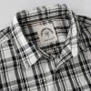 image:imageDubinik Mens Casual Plaid Shirt Long Sleeve Regular Fit Button Down Work Shirts with 2 Pocket Soft Lightweight Everyday WearGray and White