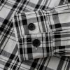 image:imageDubinik Mens Casual Plaid Shirt Long Sleeve Regular Fit Button Down Work Shirts with 2 Pocket Soft Lightweight Everyday WearGray and White