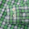 image:imageDubinik Mens Casual Plaid Shirt Long Sleeve Regular Fit Button Down Work Shirts with 2 Pocket Soft Lightweight Everyday WearGreen and White