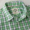 image:imageDubinik Mens Casual Plaid Shirt Long Sleeve Regular Fit Button Down Work Shirts with 2 Pocket Soft Lightweight Everyday WearGreen and White