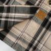 image:imageDubinik Mens Casual Plaid Shirt Long Sleeve Regular Fit Button Down Work Shirts with 2 Pocket Soft Lightweight Everyday WearKhaki and Black