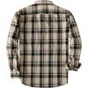image:imageDubinik Mens Casual Plaid Shirt Long Sleeve Regular Fit Button Down Work Shirts with 2 Pocket Soft Lightweight Everyday WearKhaki and Black