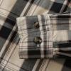 image:imageDubinik Mens Casual Plaid Shirt Long Sleeve Regular Fit Button Down Work Shirts with 2 Pocket Soft Lightweight Everyday WearKhaki and Black
