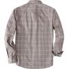 image:imageDubinik Mens Casual Plaid Shirt Long Sleeve Regular Fit Button Down Work Shirts with 2 Pocket Soft Lightweight Everyday WearLight Gray Brown