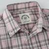 image:imageDubinik Mens Casual Plaid Shirt Long Sleeve Regular Fit Button Down Work Shirts with 2 Pocket Soft Lightweight Everyday WearLight Pink