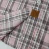 image:imageDubinik Mens Casual Plaid Shirt Long Sleeve Regular Fit Button Down Work Shirts with 2 Pocket Soft Lightweight Everyday WearLight Pink
