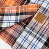 image:imageDubinik Mens Casual Plaid Shirt Long Sleeve Regular Fit Button Down Work Shirts with 2 Pocket Soft Lightweight Everyday WearOrange Black and White