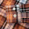 image:imageDubinik Mens Casual Plaid Shirt Long Sleeve Regular Fit Button Down Work Shirts with 2 Pocket Soft Lightweight Everyday WearOrange Black and White