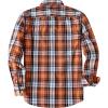 image:imageDubinik Mens Casual Plaid Shirt Long Sleeve Regular Fit Button Down Work Shirts with 2 Pocket Soft Lightweight Everyday WearOrange Black and White