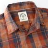 image:imageDubinik Mens Casual Plaid Shirt Long Sleeve Regular Fit Button Down Work Shirts with 2 Pocket Soft Lightweight Everyday WearOrangered and Dark Blue
