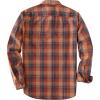 image:imageDubinik Mens Casual Plaid Shirt Long Sleeve Regular Fit Button Down Work Shirts with 2 Pocket Soft Lightweight Everyday WearOrangered and Dark Blue