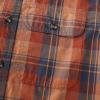 image:imageDubinik Mens Casual Plaid Shirt Long Sleeve Regular Fit Button Down Work Shirts with 2 Pocket Soft Lightweight Everyday WearOrangered and Dark Blue