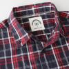 image:imageDubinik Mens Casual Plaid Shirt Long Sleeve Regular Fit Button Down Work Shirts with 2 Pocket Soft Lightweight Everyday WearRed and Navy