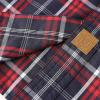 image:imageDubinik Mens Casual Plaid Shirt Long Sleeve Regular Fit Button Down Work Shirts with 2 Pocket Soft Lightweight Everyday WearRed and Navy