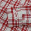 image:imageDubinik Mens Casual Plaid Shirt Long Sleeve Regular Fit Button Down Work Shirts with 2 Pocket Soft Lightweight Everyday WearRed and White