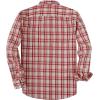 image:imageDubinik Mens Casual Plaid Shirt Long Sleeve Regular Fit Button Down Work Shirts with 2 Pocket Soft Lightweight Everyday WearRed and White