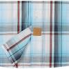 image:imageDubinik Mens Long Sleeve Button Down Shirts Plaid Casual Work Cotton Vintage Soft with Pocket Regular FitBlue White and Red 052