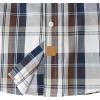 image:imageDubinik Mens Long Sleeve Button Down Shirts Plaid Casual Work Cotton Vintage Soft with Pocket Regular FitBrown Navy Blue 052